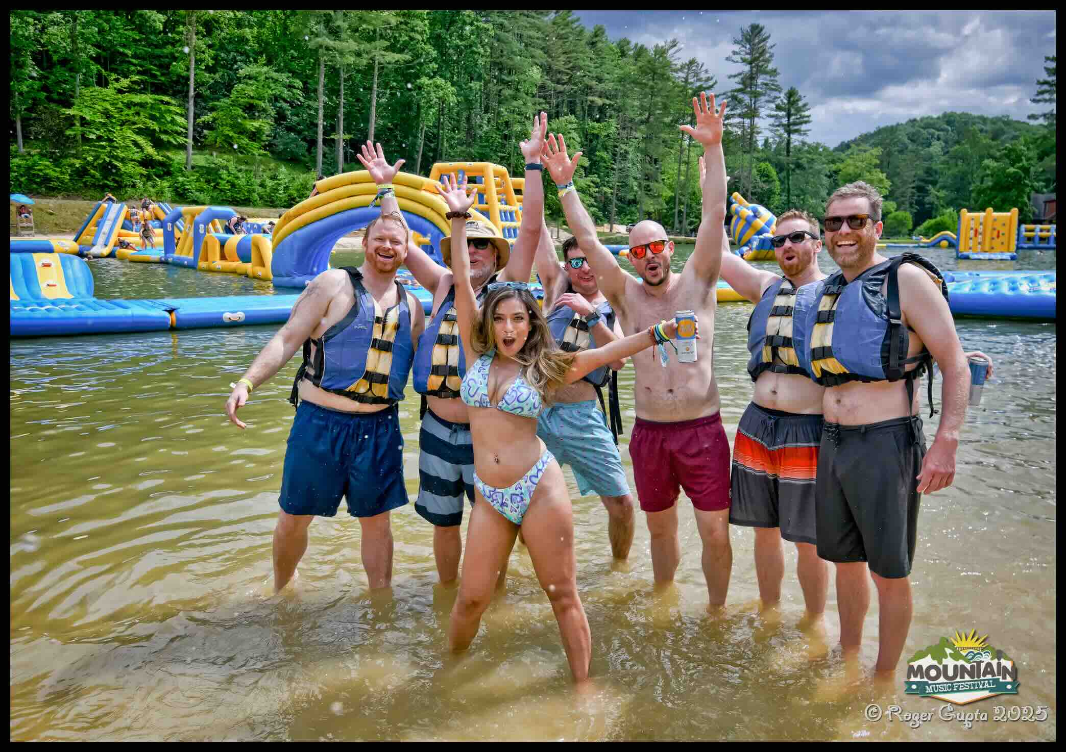guests having a good day at the ace adventure waterpark in the new river gorge